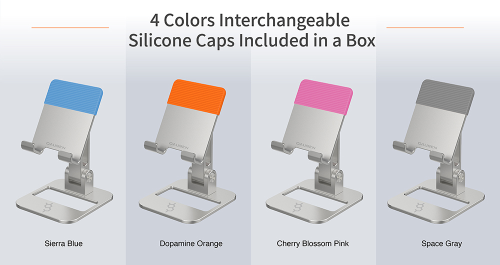 4 Colors Interchangeable Silicone Caps Included in a Box